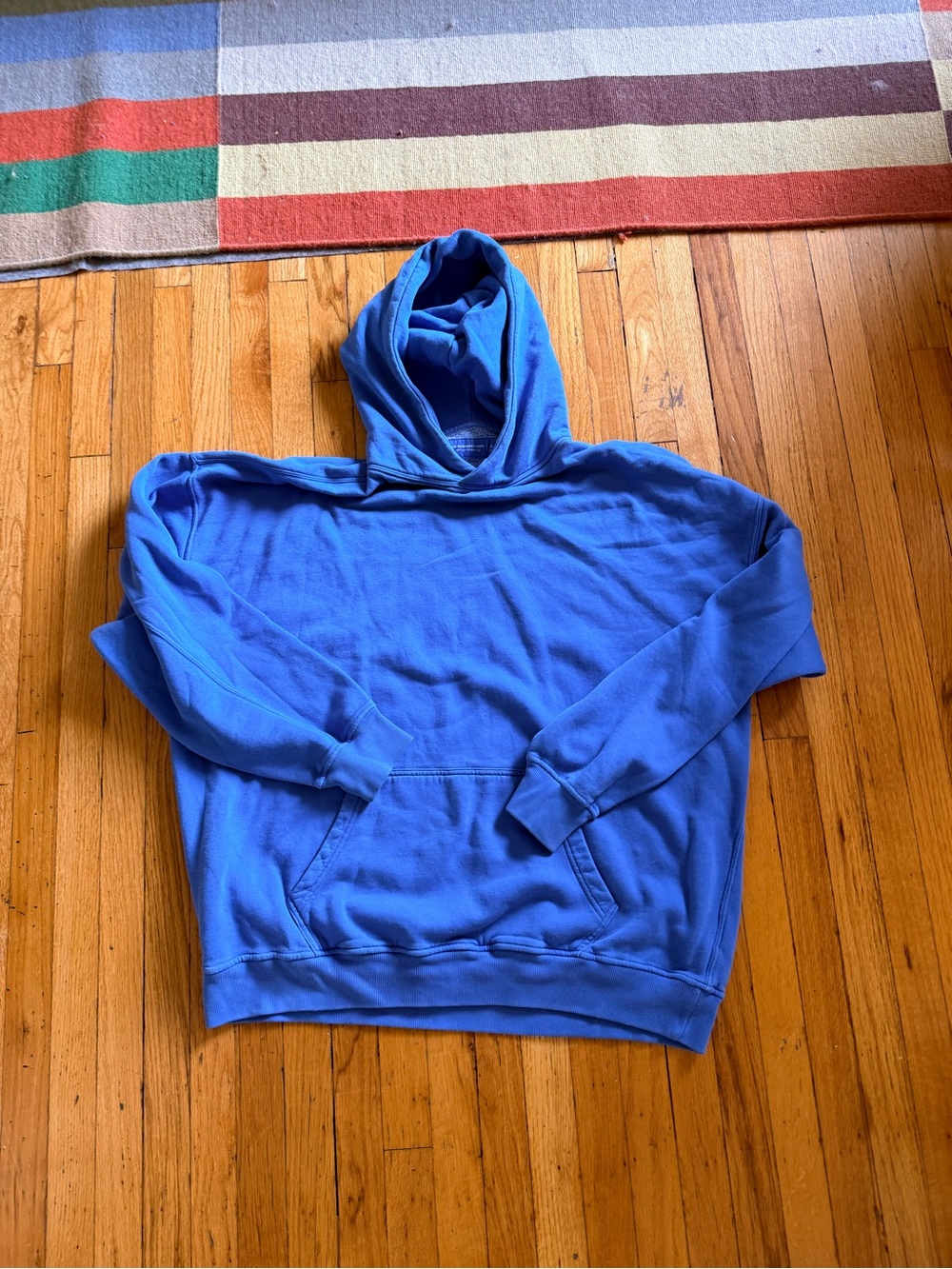 Abercrombie and fitch essential Men's Blue Pullover Hoodie Sweater